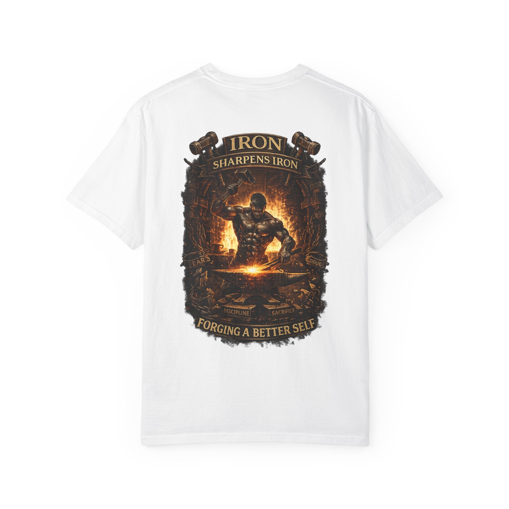 IRON SAINT  "Iron Sharpens Iron: Forging a Better Self" TEE